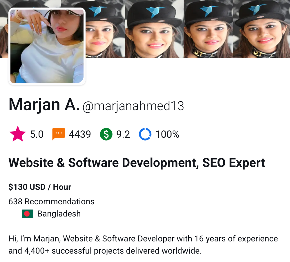 Freelancer Profile Card